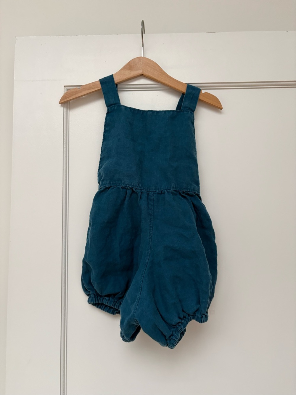 Toddler Teal Bubble Overalls Romper
